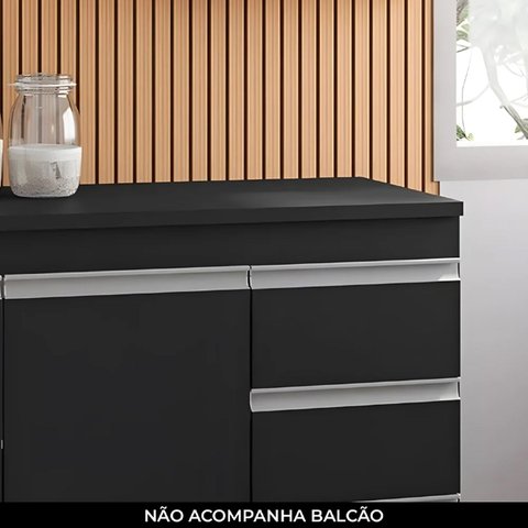 Tampo para Balcão de Cozinha 160cm MDP Ônix - AJL Móveis