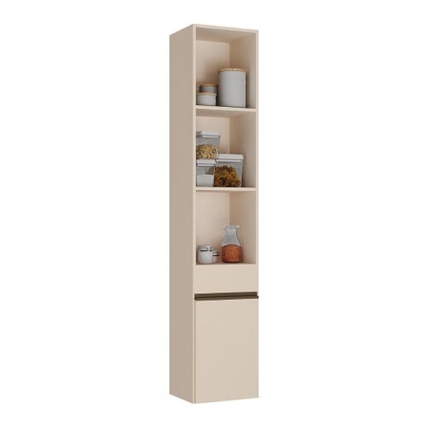 Paneleiro Armário de Cozinha com 1 Porta e 3 Nichos 36cm Suspenso Milano Multimóveis MP3430
