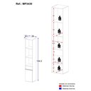 Ver imagem 3 de Paneleiro Armário de Cozinha com 1 Porta e 3 Nichos 36cm Suspenso Milano Multimóveis MP3430