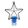 Estrela P 16 cm Parede Porta Vela Azul Arandela Decorativa - 1