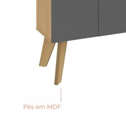 Buffet Aparador Jasmin 1,10m com 3 Portas Babus - 8