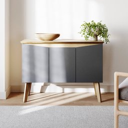 Buffet Aparador Jasmin 1,10m com 3 Portas Babus - 1