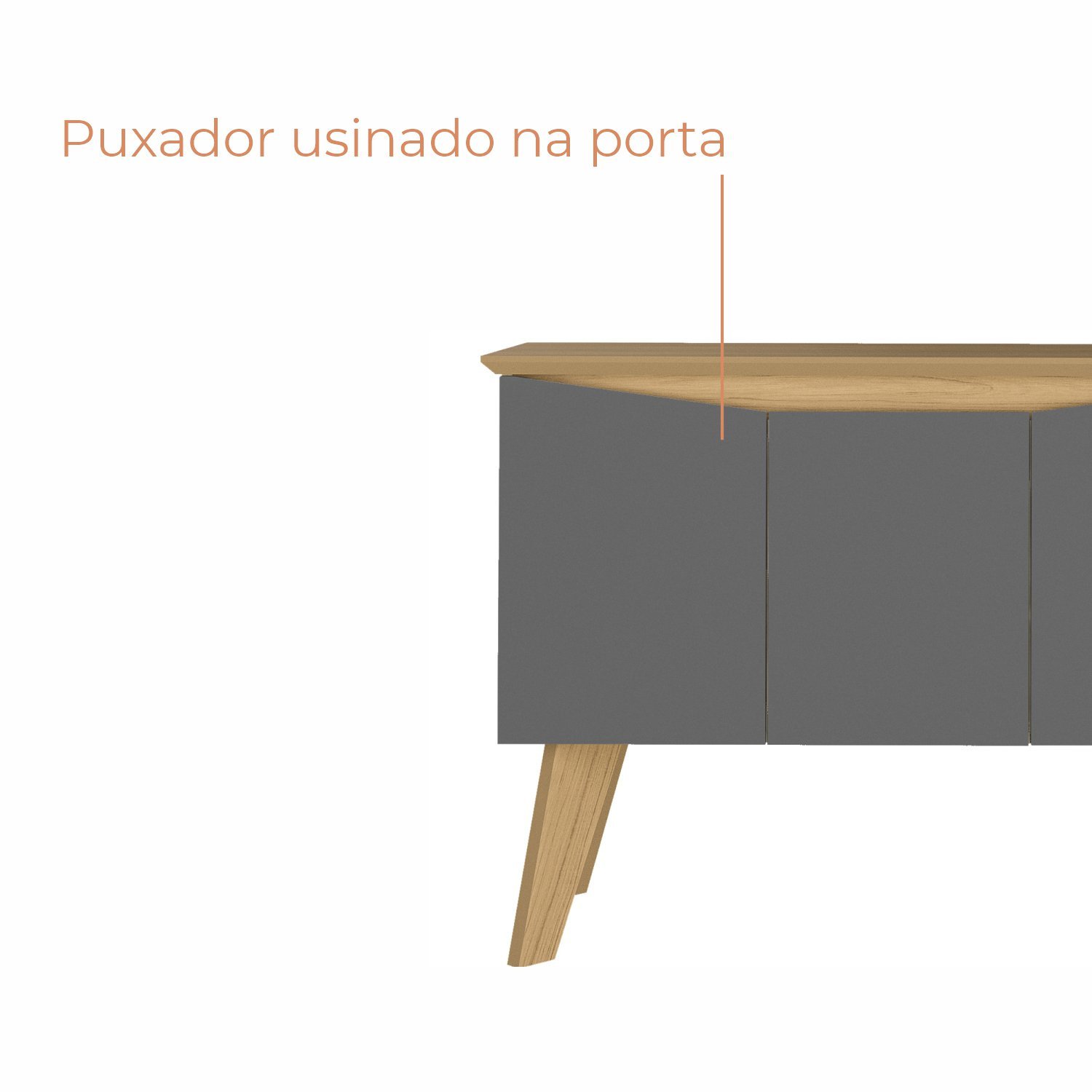 Buffet Aparador Jasmin 1,10m com 3 Portas Babus - 6