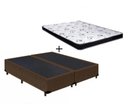 Ver imagem 1 de Cama Box Queen Colchão Mola Ensacada Belos Sonhos + Box Suede 64x158x198:Preto