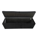 Ver imagem 4 de KIT CABECEIRA PAINEL E RECAMIER PUFF BAÚ BEIRA DE CAMA BOX PADRÃO - 1,38 CM - PRETO