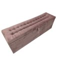 Ver imagem 4 de KIT CABECEIRA PAINEL E RECAMIER PUFF BAÚ BEIRA DE CAMA BOX - 1,38 CM - ROSE