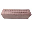 Ver imagem 3 de KIT CABECEIRA PAINEL E RECAMIER PUFF BAÚ BEIRA DE CAMA BOX - 1,38 CM - ROSE