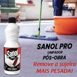 Limpador Pós-obra Sanol Pró 1 Litro - 3 Limpador Pós-obra Sanol Pró 1 Litro - 3