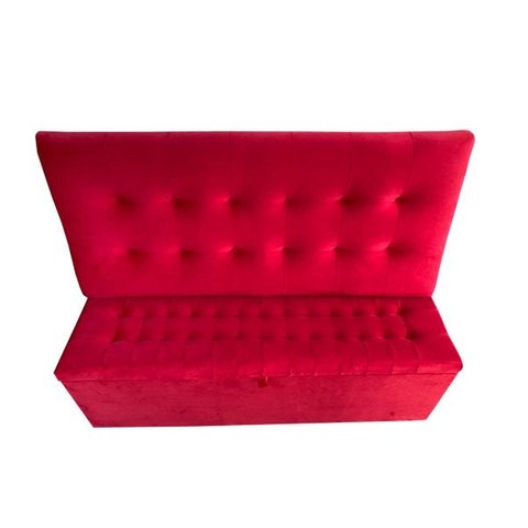 KIT CABECEIRA PAINEL E RECAMIER PUFF BAÚ BEIRA DE CAMA BOX - 1,38 CM - VERMELHO