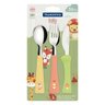 Jogo de Talheres Infantil Colorido 03 Peças Tramontina Baby Friends com Lâminas de Aço Inox e Cabos  - 1
