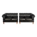 Ver imagem 2 de Conjunto Sofá 4 Lugares E Poltronas Chesterfield Capitonê Dom Pedro - Courissimo Preto