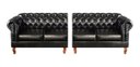 Ver imagem 2 de Conjunto Sofá 4 Lugares E Poltronas Chesterfield Capitonê Dom Pedro - Courissimo Preto