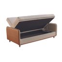 Ver imagem 3 de Sofá Cama com Baú Ipanema - Bege/corino - Luxury Estofados