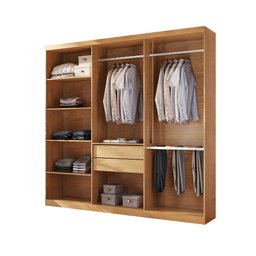 Closet Casal Hera 2 Gavetas 5 Prateleiras Mdp Rufato - 2 Closet Casal Hera 2 Gavetas 5 Prateleiras Mdp Rufato - 2