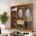 Ver imagem 1 de Closet Casal Hera 2 Gavetas 5 Prateleiras Mdp Rufato