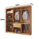 Ver imagem 3 de Closet Casal Hera 2 Gavetas 5 Prateleiras Mdp Rufato