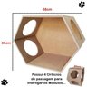 Playground De Gato Sextavado Mdf Crú 7 Peças Realizzi C-19 - 1