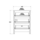 Ver imagem 5 de Mesa de Cabeceira Ditália 2 Unidades 3 Gavetas DM-111 Branco