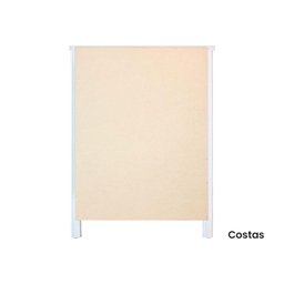 Mesa de Cabeceira Ditália 2 Unidades 3 Gavetas DM-111 Branco - 7