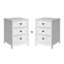 Ver imagem 3 de Mesa de Cabeceira Ditália 2 Unidades 3 Gavetas DM-111 Branco