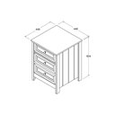 Ver imagem 4 de Mesa de Cabeceira Ditália 2 Unidades 3 Gavetas DM-111 Branco