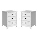 Ver imagem 3 de Mesa de Cabeceira Ditália 2 Unidades 3 Gavetas DM-111 Branco