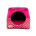 Ver imagem 1 de Cama Iglu e Toca para Cachorro Luppet Luxo Rosa Geométrico - M