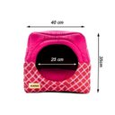 Ver imagem 5 de Cama Iglu e Toca para Cachorro Luppet Luxo Rosa Geométrico - M