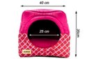 Ver imagem 5 de Cama Iglu e Toca para Cachorro Luppet Luxo Rosa Geométrico - M