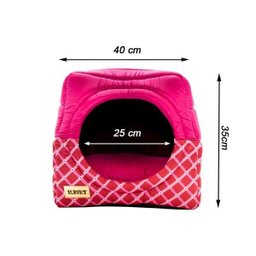 Cama Iglu E Toca Para Cachorro Luppet Luxo Rosa Geométrico - M - 5
