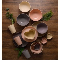 Kit 12 Cumbucas Bowl de Bambu Ecológico Sortido Sobremesa Cereais Frutas Petiscos - 7