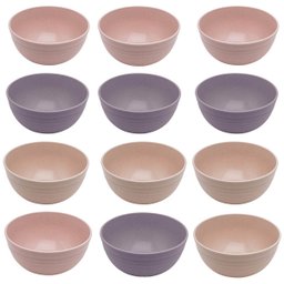 Kit 12 Cumbucas Bowl de Bambu Ecológico Sortido Sobremesa Cereais Frutas Petiscos - 1