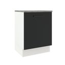 Ver imagem 1 de Balcão Armário de Cozinha 60 cm 1 Porta Branco/Preto Agata Madesa