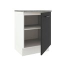 Ver imagem 5 de Balcão Armário de Cozinha 60 cm 1 Porta Branco/Preto Agata Madesa