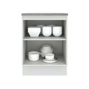 Ver imagem 4 de Balcão Armário de Cozinha 60 cm 1 Porta Branco/Preto Agata Madesa