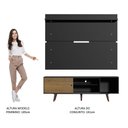 Ver imagem 6 de Rack Madesa Dubai e Painel para Tv até 65 Polegadas com Pés - Preto/rustic D8d8