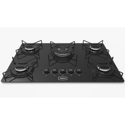 Cooktop 5 Bocas Realce Atalanta Tripla Chama Bivolt Preto - 1