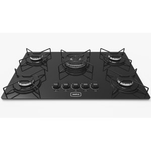 Cooktop 5 Bocas Realce Atalanta Tripla Chama Bivolt Preto