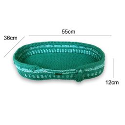 Cama Pet Oval Verde Feito A Mão Fio De Malha Mimosbybeth - 3