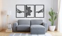 Ver imagem 1 de Quadro Trio Mandala Inspire Expire Mdf Premium Vazado