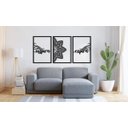 Ver imagem 1 de Quadro Trio Mandala Inspire Expire Mdf Premium Vazado