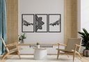 Ver imagem 5 de Quadro Trio Mandala Inspire Expire Mdf Premium Vazado