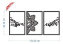 Ver imagem 3 de Quadro Trio Mandala Inspire Expire Mdf Premium Vazado