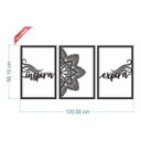 Ver imagem 3 de Quadro Trio Mandala Inspire Expire Mdf Premium Vazado