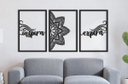 Ver imagem 4 de Quadro Trio Mandala Inspire Expire Mdf Premium Vazado