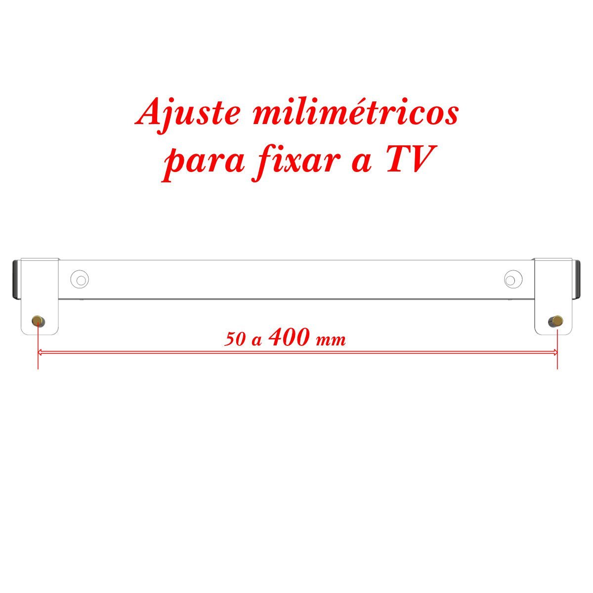 SUPORTE UNIVERSAL FIXO REGUA TV 56" VESA ATÉ 400 PRETO - 4