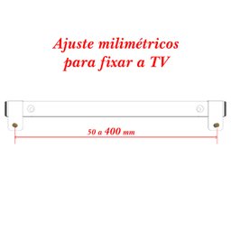 SUPORTE UNIVERSAL FIXO REGUA TV 56" VESA ATÉ 400 PRETO - 4