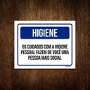 Ver imagem 1 de Placa Sinalização - Higiene Cuidados Higiene Pessoal 36x46