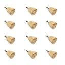 Ver imagem 1 de Kit 12 Puxadores de Madeira Redondos para Móveis Gavetas Armários Modelo Cone