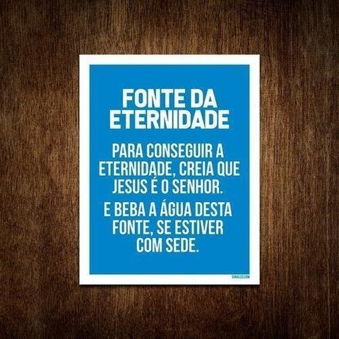Placa Gospel - Fonte Da Eternidade Jesus É O Senhor 36X46